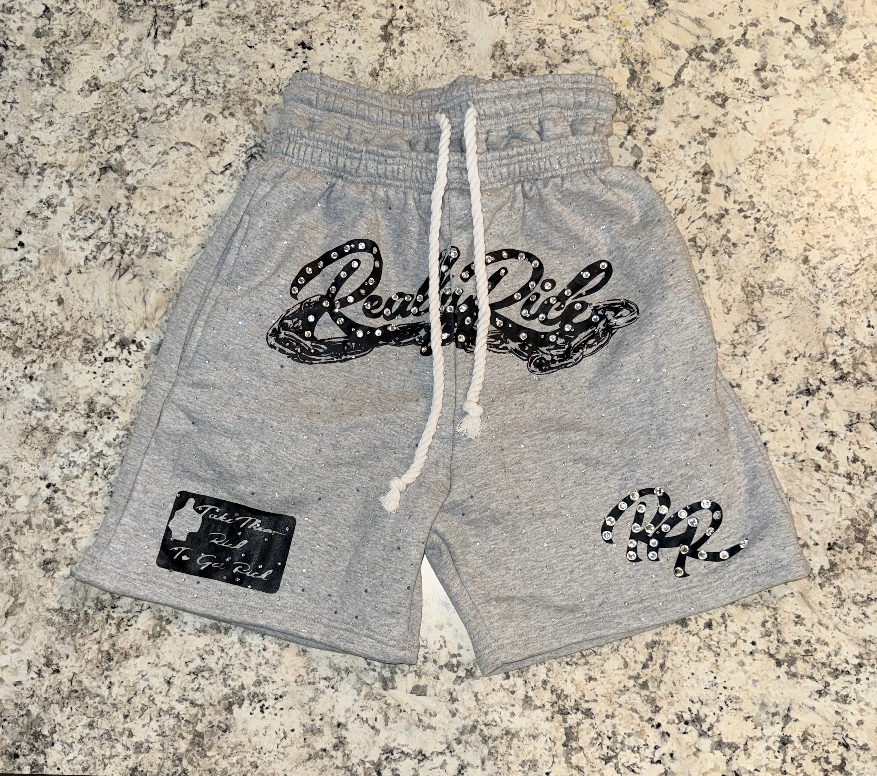 All Star Rhinestones Double Waisted Shorts