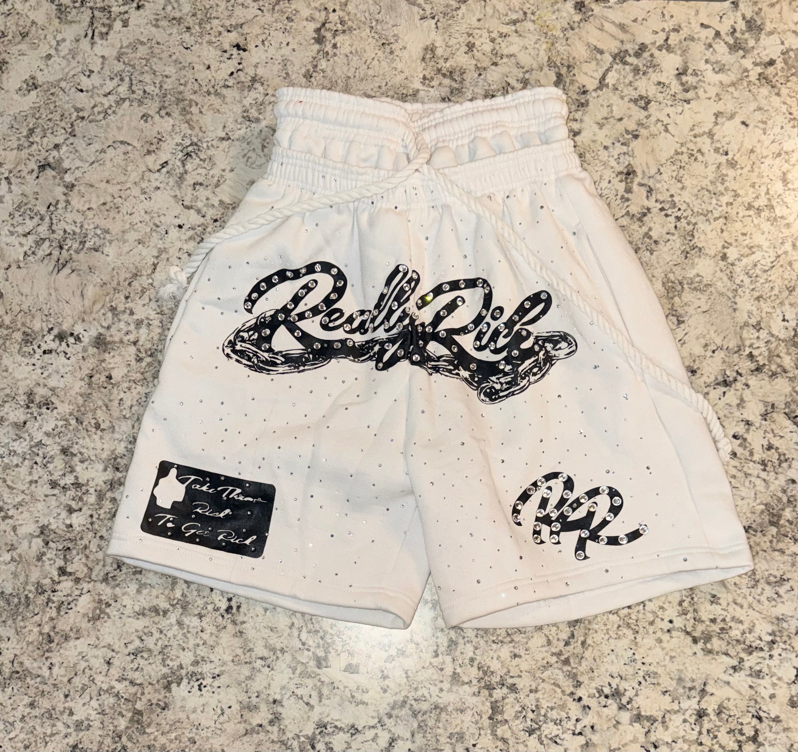 All Star Rhinestones Double Waisted Shorts