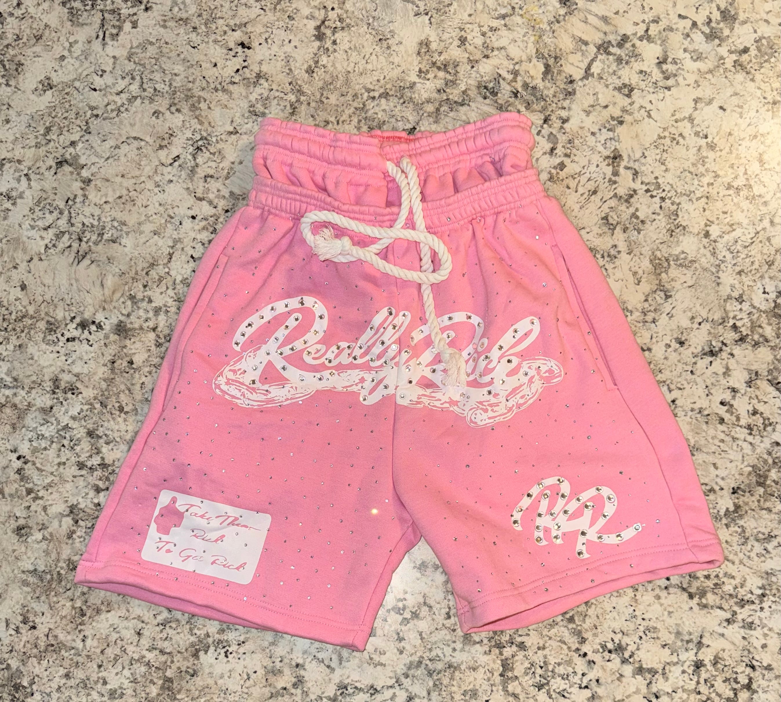 All Star Rhinestones Double Waisted Shorts